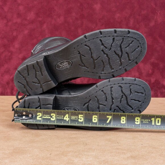 Sofft Wmn Sharnell Low Distress Black Leather Waterproof Back Lace-up Boots 6.5 - Picture 5 of 8